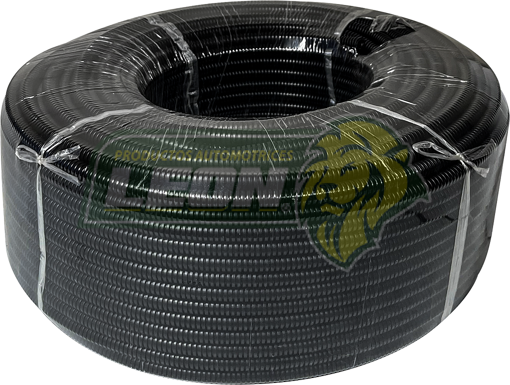 POLIDUCTO AUTO RANURADO NEGRO IMPORTADO 1/4 (ROLLO c/100 mt.)