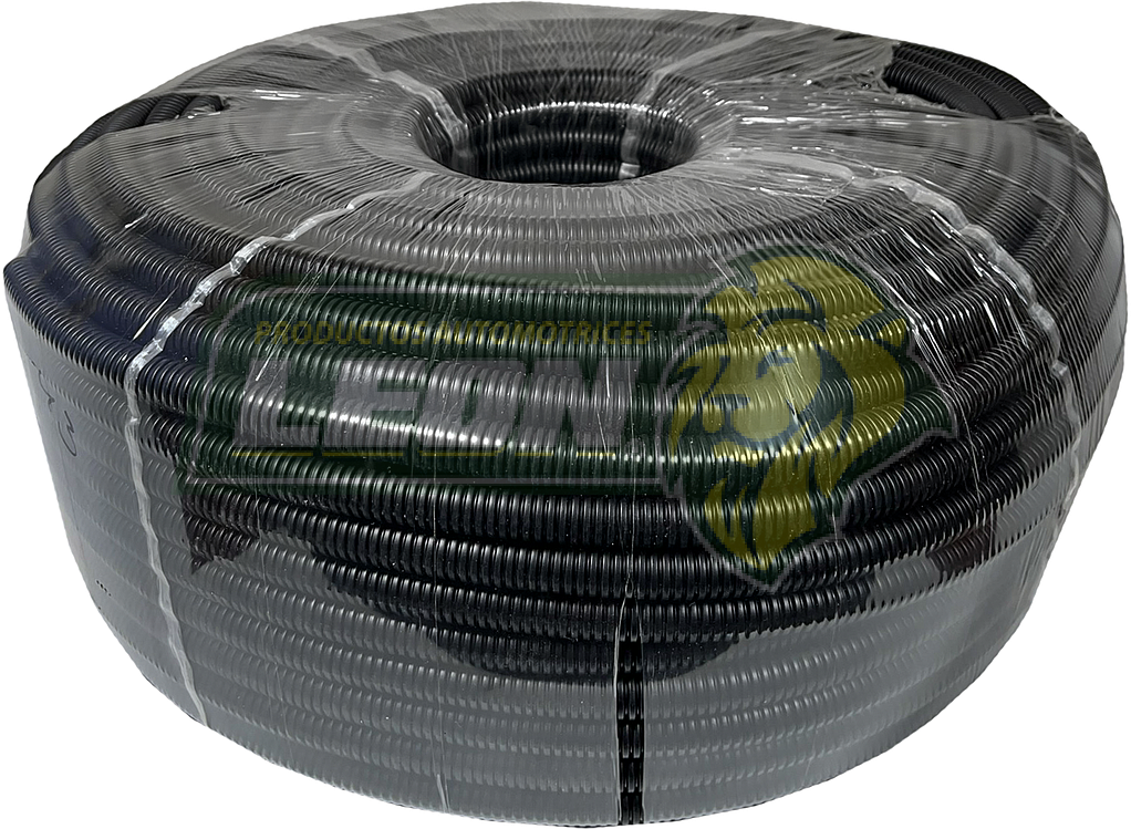 POLIDUCTO AUTO RANURADO NEGRO IMPORTADO 1/2 (ROLLO c/100 mt.)