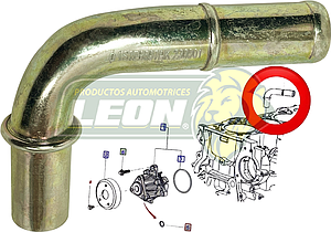 TUBO DE EMPALME PARA AGL ECOSPORT, 1.5L 3C 18-22, EDGE, 3.5L 6C. 12-15, ESCAPE, 2.0L 4C. 13-19, EXPLORER, 3.5L 6C 12-15, FOCUS, 1.6L 4C 05-18, FUSION 2.3L 4C. 13-16,  MUSTANG 2.3L 4C. 15-23, RANGER 2.3L 4C 05-11, TAURUS 3.5L 6C. 13-17, TRANSIT CONNECT 3.5L 6C 19-23,  LINCOLN MKC 2.0L 4C. 15-19, MKT 3.5L 6C. 13-16, MKZ 2.0L 4C 13-16 (1S7Z8597AK, 8663AB)