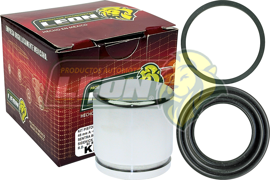 KIT PISTON Y REPUESTO CALIPER HO207B Ø: 48 mm A: 48.6 mm NISSAN TSURU I 84-87, II 88-92, III 93-17, SUNNY 82-85, SENTRA 86-94, SENTRA GA16 92-00, TSUBAME 92-00, VANETTE 82-85, SUZUKI SIDEKICK 2 PUERTAS 92-00 7155 D275, 7389 D510 S/RAN R.D.