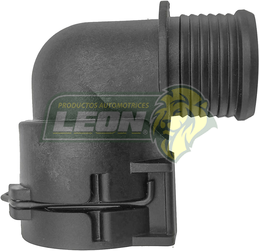 CONECTOR CALEFACCION ENTRADA G.M. SONIC 1.4L TURBO 12-20, 1.6L 11-17, TRAX 1.8L 13-20, CHRYSLER 200 2.4L 15-17, JEEP CHEROKEE 2.4L 14-18 (96958300, 95078634, 52014624AA, 120-006) “CODO 90°
