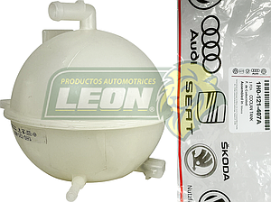 DEPOSITO ANTICONGELANTE VW GOLF A2 1.8, 2.0L, JETTA A2 1.8, 2.0L, JETTA A3 2.0L, POINTER 01-09 1.8L 4C., PASSAT 93-96 2.0L, POLO 00-08, SEAT IBIZA 01-02 1.6, 4C. 2.0L “ESFERA” (SIN TAPON) (1H0121407A) IMPORTACION
