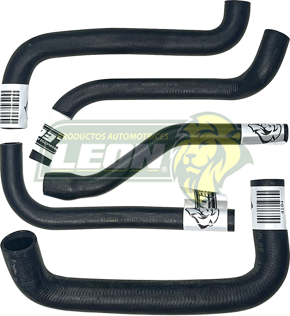 MANGUERAS MOLDEADAS DE ENFRIAMIENTO VW POINTER 1.8L 98-10 (KIT c/5 pzas.) LEÓN