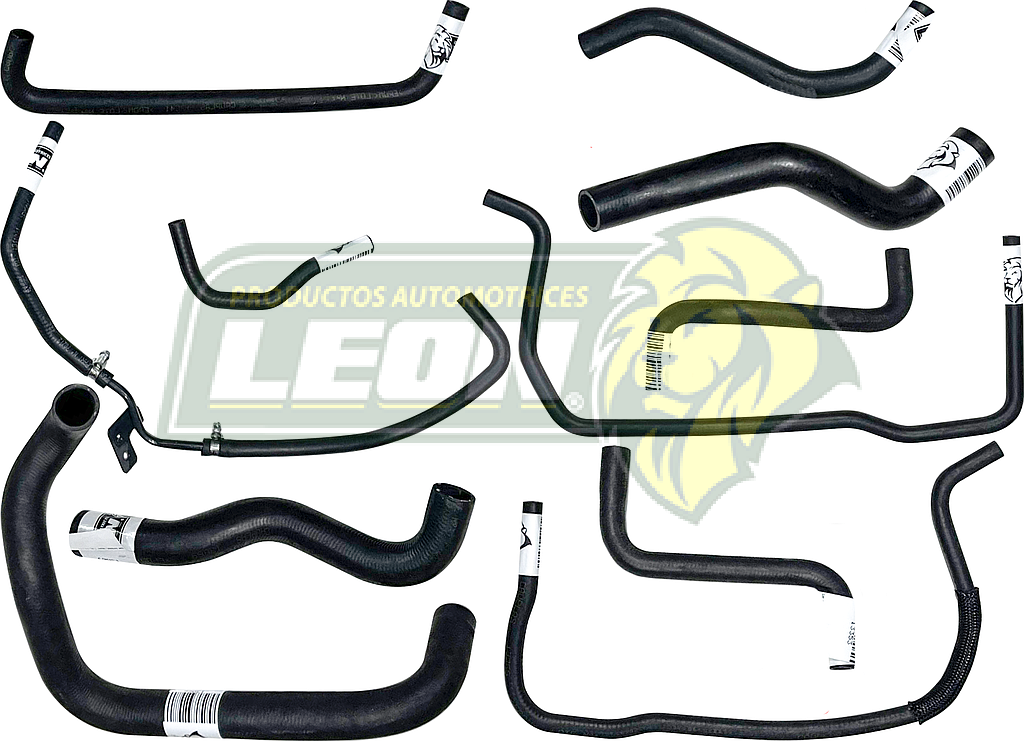 MANGUERAS MOLDEADAS DE ENFRIAMIENTO G.M. SPARK, BEAT 1.2L 11-21 (KIT c/11 pzas.) LEÓN