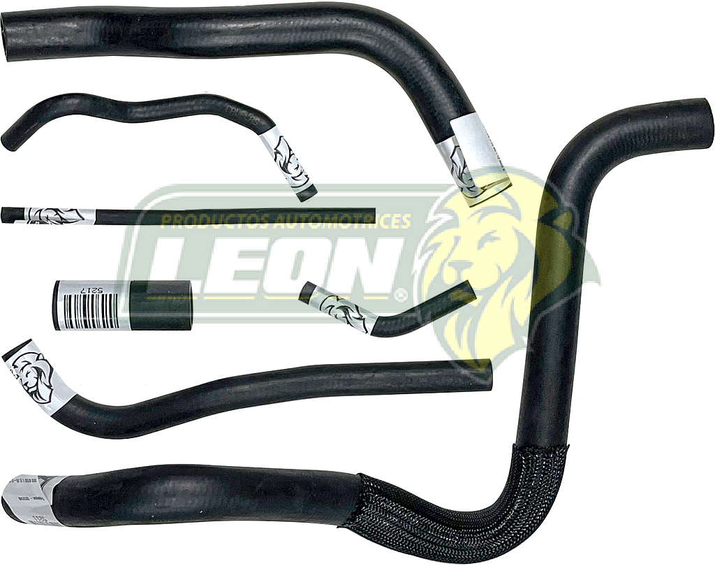 MANGUERAS MOLDEADAS DE ENFRIAMIENTO CHRYSLER ATOS 1.0L 01-04, 1.1L 05-12 (KIT c/7 pzas.) LEÓN