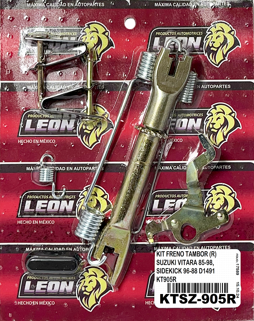 KIT FRENO TAMBOR (R) SUZUKI VITARA 85-98, SIDEKICK 96-88 D1491 KT905R