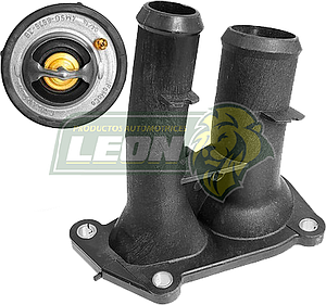 TOMA AGUA FORD FIESTA 1.6L 11-19, IKON 1.6L 11-15, FIGO 1.5L 16-20 (INCLUYE TERMOSTATO) (BE8Z8592B, 2S6G9K478B9B, 100-019, TF094)
