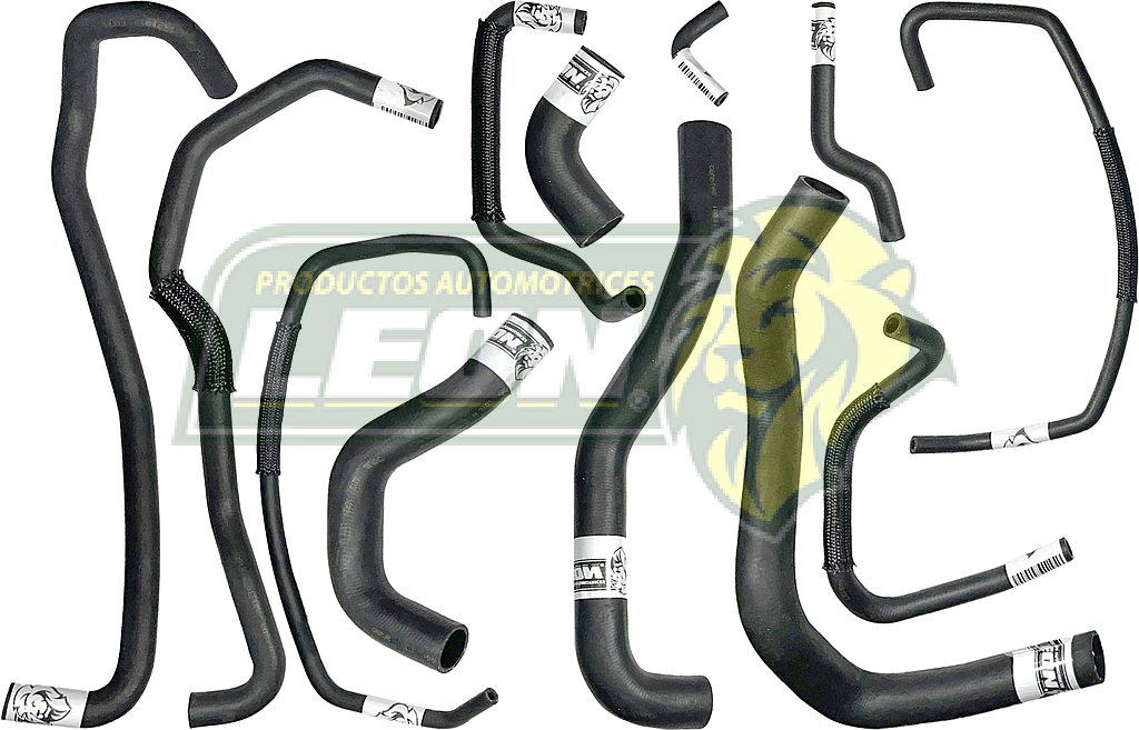 MANGUERAS MOLDEADAS DE ENFRIAMIENTO NISSAN NP300 2.5L 16-24 (KIT c/12 pzas.) LEÓN
