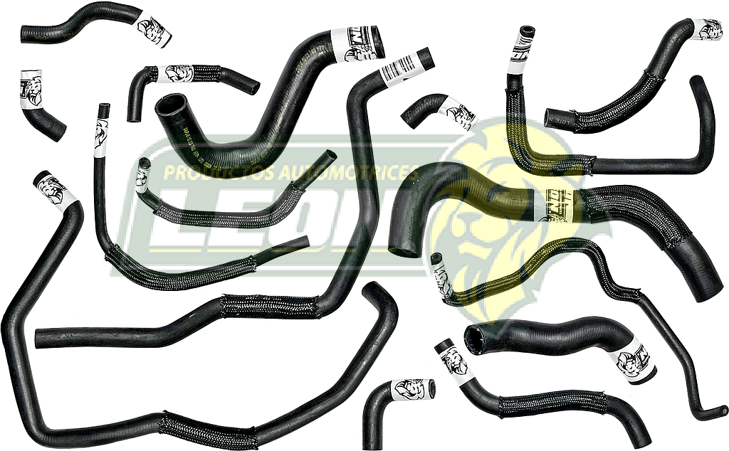 MANGUERAS MOLDEADAS DE ENFRIAMIENTO NISSAN URVAN 2.5L 09-24 (KIT c/16 pzas.) LEÓN