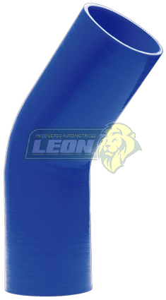 MANGUERA SILICON AZUL CODO 45° 3”