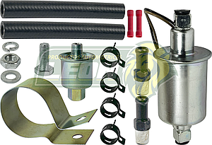 BOMBA GASOLINA REPUESTO UNIVERSAL 12V,  AMP 2, 80 LPH (320E, E8016, P74029, P12K) (TIPO FILTRO) INJEKTION