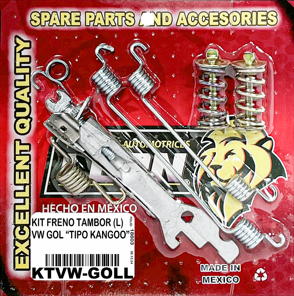 KIT FRENO TAMBOR (L) VW GOL “TIPO KANGOO”