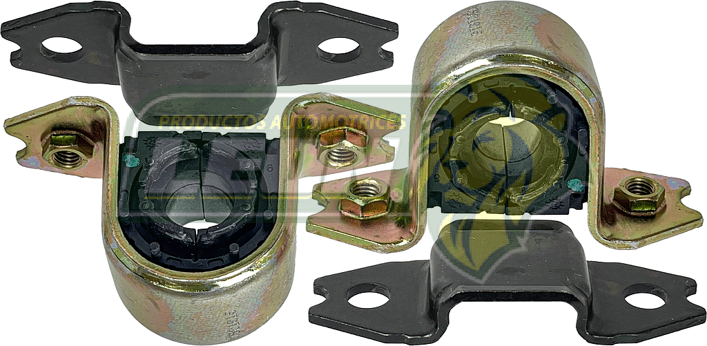 ABRAZADERA BARRA ESTABILIZADORA VW GOLF A6 10-13, BORA 05-10, PASSAT 05-10, CC 09-15, GOLF A5 06-09, TIGUAN 09-17, JETTA A5 IMP. 06-10, SEAT LEON 06-13, IBIZA 01-08, ALTEA 06-15, TOLEDO 2006 , AUDI Q3 13-18, A3 04-13 TRASERA (KIT ABRAZADERAS Y GOMAS)