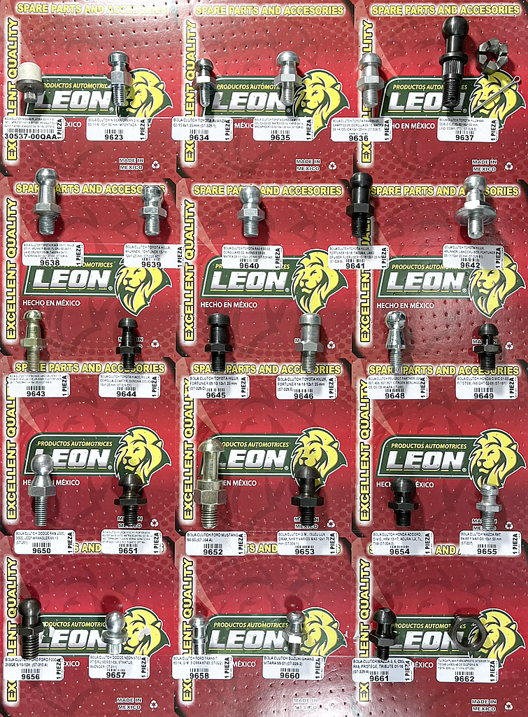 MUESTRARIO DE BOLAS PARA CLUTCH (TABLA 2)