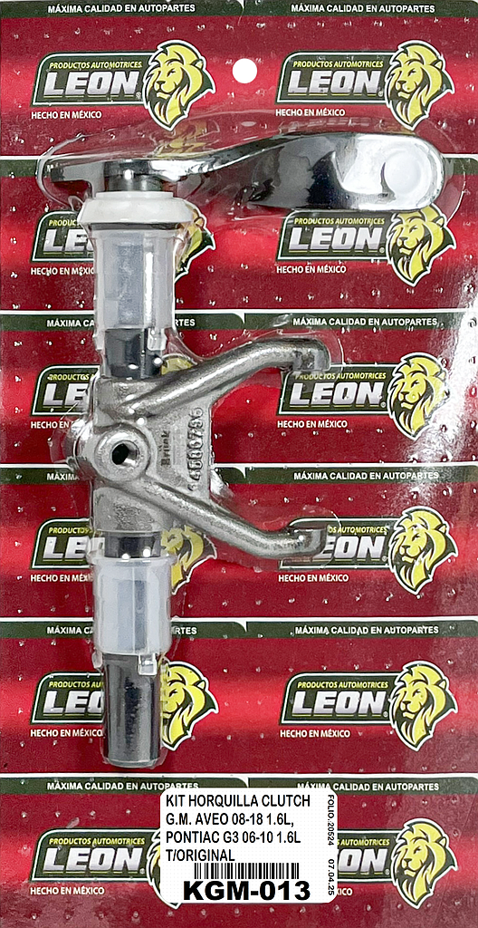 KIT HORQUILLA CLUTCH G.M. AVEO 08-18 1.6L, PONTIAC G3 06-10 1.6L T/ORIGINAL