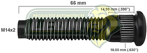 BIRLO RUEDA FORD PK-UP F350 TRITON, F450 TRITON 99-04 R.D.14x2.0x66 mm (TA60-409RG, TA60-431RT)