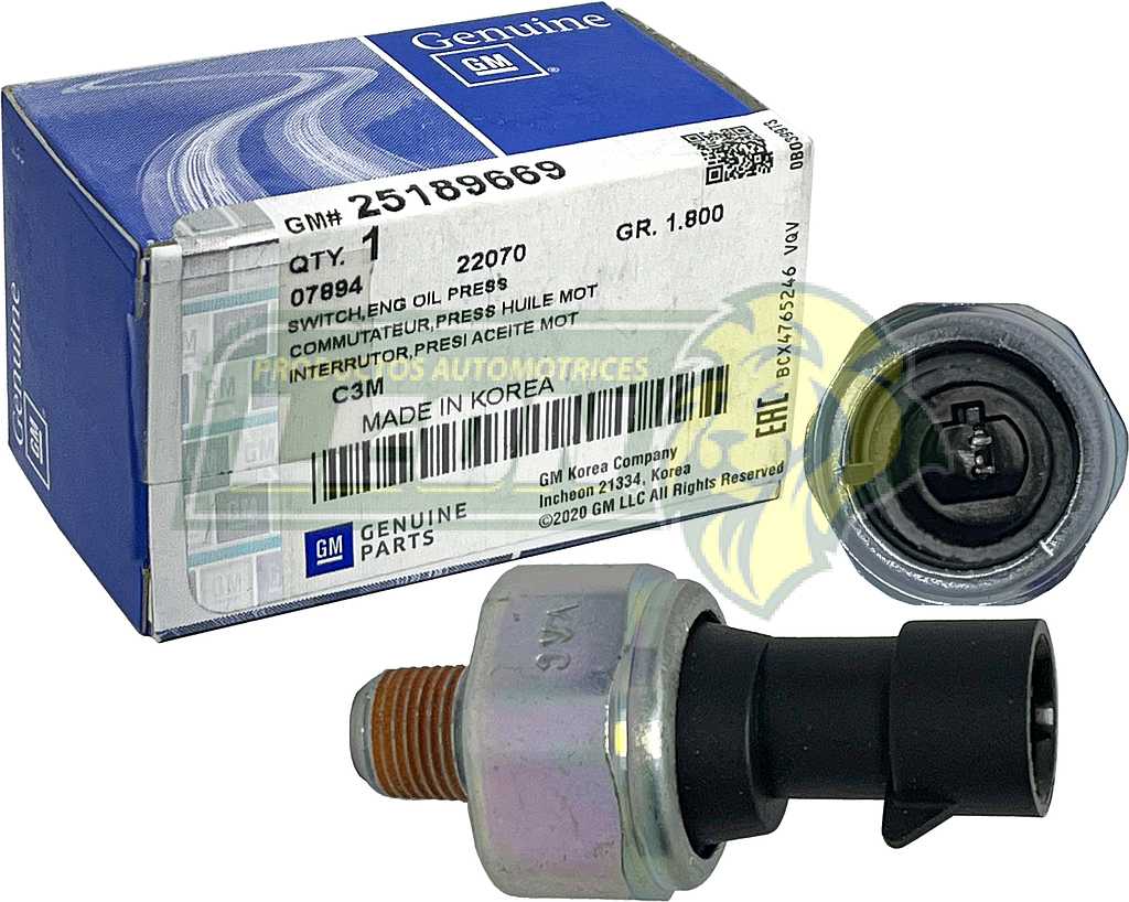 BULBO PRESION ACEITE G.M. SPARK 1.2L 12-17, BEAT SEDAN 1.2L 18-20 T/M 1T. ORIGINAL