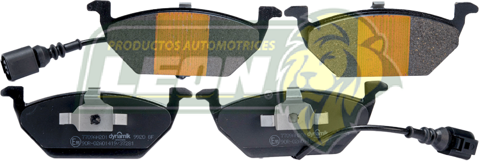 BALATA F.D. VW BEETLE 4C 2.0L 98-09, 4C 1.8L 00-07, JETTA 4C 2.0L 11-14, SPORTVAN 4C 07-10, SEAT TOLEDO R16 01-07, TOLEDO TURBO 01-04, LEON 02-08, LEON CUPRA 01-06 R.D. C/ARNES (INCLUYE CAPUCHONES)