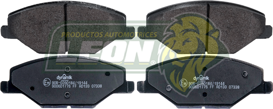 BALATA F.D. VW VENTO 4C 1.6L 13-22, POLO 4C 1.6L 15-22 R.D. (INCLUYE SEGUROS Y TORNILLOS)