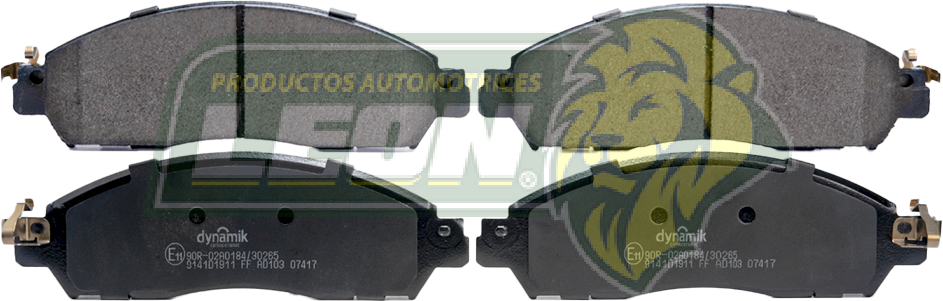 BALATA F.D. NISSAN NP300 4C 2.5L 16-22, 4C 2.4L 16-17, FRONTIER 6C 4.0L 16-19. 4C 2.5L 21-22, LEAF 18-22 R.D. (INCLUYE SEGUROS)