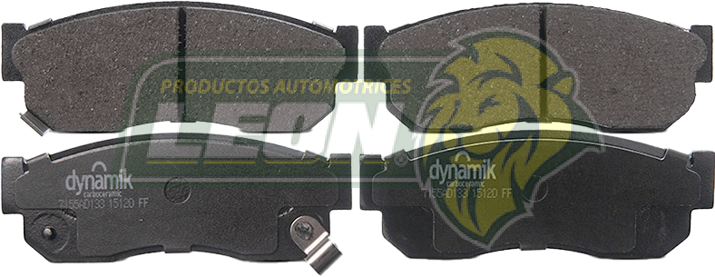 BALATA F.D. NISSAN PULSAR NX 4C 1.6L 85-90, SAKURA 4C 1.8L 84-87, SAMURAI 4C 1.8L 85-86, SENTRA 4C 1.8L 1990, TSURU 1.6L 84-91, GUAYIN, HIKARI 84-92(7251D233, 7155D275) R.D.