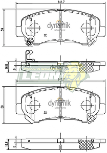 BALATA F.D. NISSAN MAXIMA 09-17 6C 3.5L, JUKE 4C 1.6L 14-17, MAXIMA 6C 3.5L 09-16, ROGUE 08-13, SENTRA 4C 2.5L 09-12, X-TRAIL 4C 2.5L 08-14, SUZUKI KIZASHI 10-15 (8449D1338, 8449D1374) R.T