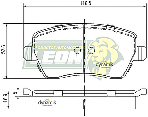 BALATA F.D. NISSAN MARCH 11- 12, MICRA 4C 1.4L 05-07, TIIDA 04-07 4C 1.8L, RENAUTL CLIO 05-07 4C 1.6L (WVA23973, 8553D1435)