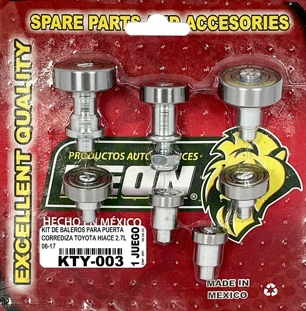 KIT DE BALEROS PARA PUERTA CORREDIZA TOYOTA HIACE 2.7L 06-17