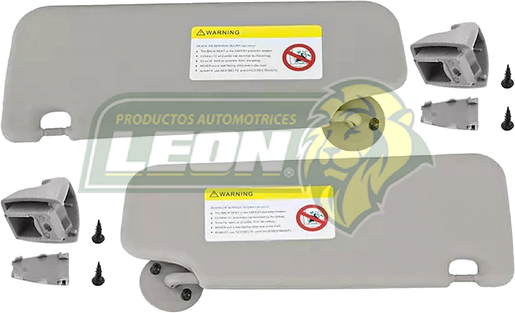 VISERA PARASOL G.M. SPARK 11-14 1.2L, ONIX 21-23 1.0L 1.2L, SONIC 11-17-1.6L, BEAT 18-20 1.2L “CON GRAPAS” (JGO.)