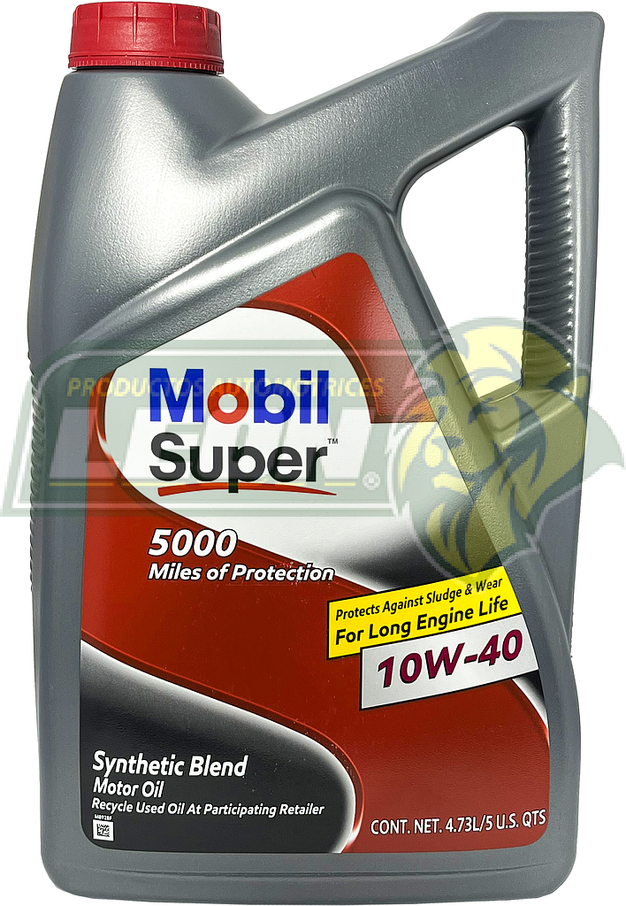 ACEITE SYNTHETIC BLEND 10W40 4.73 Lt. MOBIL SUPER 5000