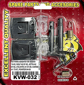KIT PARA ASIENTO VW SEDAN 74-03, GOLF A2 87-92, JETTA A2 87-92, ATLANTIC A1 81-86, CARIBE A1 75-87, POINTER 94-08