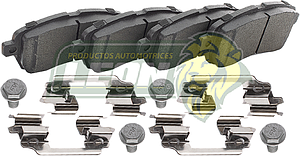 BALATA F.D. FORD FIGO 16-21 4C. 1.5L, FIGO 19-21 3C 1.5L, SUZUKI SWIFT 4C. 1.2L, SWITF 2021 3C. 1.0L SEMI METALICA R.D.