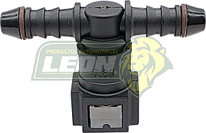 TEE CONECTOR FILTRO GASOLINA 90° Ø: 7.89 (ID6) 3 VÍAS