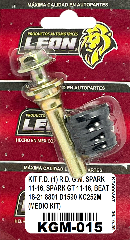 KIT F.D. (1) R.D. G.M. SPARK 11-16, SPARK GT 11-16, BEAT 18-21 8801 D1590 KC252M (MEDIO KIT)