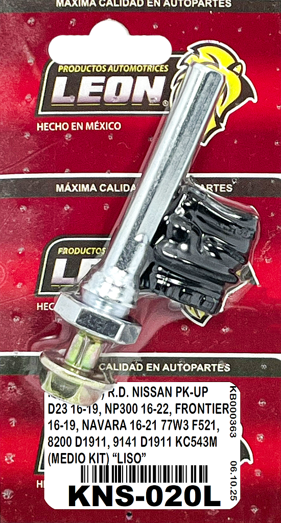KIT F.D. (1) R.D. NISSAN PK-UP D23 16-19, NP300 16-22, FRONTIER 16-19, NAVARA 16-21 77W3 F521, 8200 D1911, 9141 D1911 KC543M (MEDIO KIT)  “LISO”