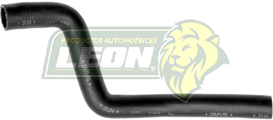 MANGUERA RAD. SUP. NISSAN TSURU II L4 1.6L 87-91 (21501Y0260) Ø: 26 mm, L: 130x380 mm LONGITUD: 440 mm