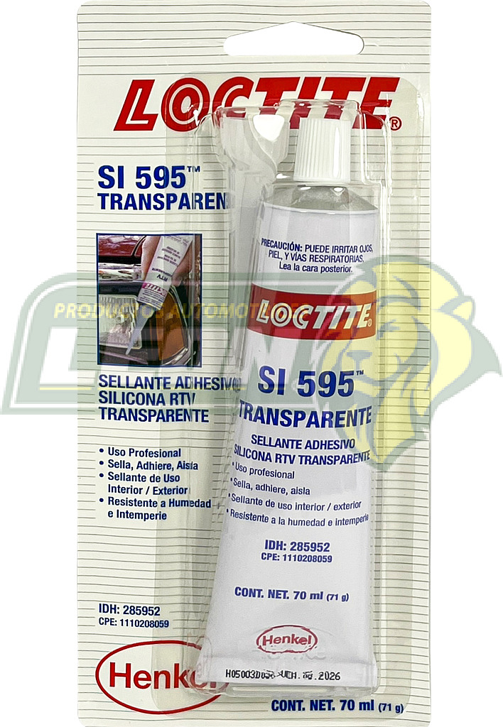 SILICON TRANSPARENTE LOCTITE 80 ml. (2.7 oz) 