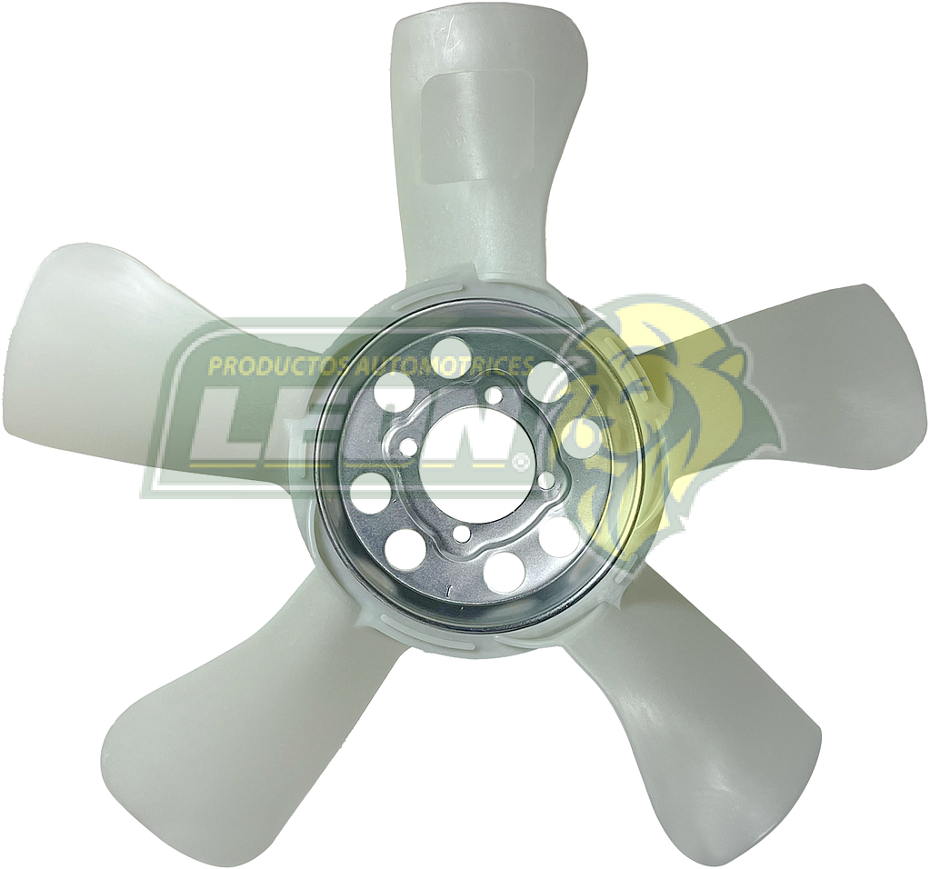 VENTILADOR NAILON DODGE RAM 1500 09-14, RAM 2500 06-10, RAM 3500 2009, 1500, 2500, 3500, 4500, 5500 8C. 4.7L, CHRYSLER ASPEN 09-22 (CENTRO DE METAL) 5 ASPAS ØI: 6.7 cm, ØE: 48 cm