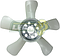 VENTILADOR NAILON DODGE RAM 1500 09-14, RAM 2500 06-10, RAM 3500 2009, 1500, 2500, 3500, 4500, 5500 8C. 4.7L, CHRYSLER ASPEN 09-22 (CENTRO DE METAL) 5 ASPAS ØI: 6.7 cm, ØE: 48 cm