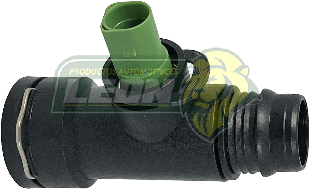 CONECTOR RADIADOR INFERIOR VW PASSAT 2.8L 98-05, AUDI A4 2.8L 97-01,  A4 QUATTRO 2.8L 98-01, A6 2.8L 98-01,  A6 QUATTRO 2.8L 98-01, A6 QUATTRO 2.7L 00-04, S4 2.7L 00-02 PLASTICO c/SENSOR (120-323)