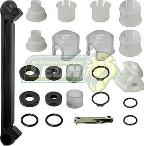 REPUESTO PALANCA Y MAROMA VEL. G.M. AVEO 1.6L 09-18, TORNADO 1.6L 06-11, OPTRA 1.6L 04-14, CORSA 1.8L 06-08 PONTIAC G3 “C/HUESO DE PLASTICO” (94580711) (23 pzas.)