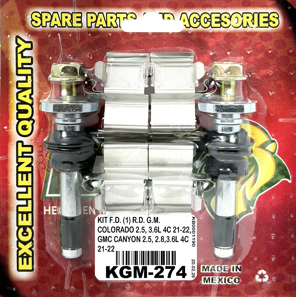 KIT F.D. (1) R.D. G.M. COLORADO 2.5, 3.6L 4C 21-22, GMC CANYON 2.5, 2.8,3.6L 4C 21-22 9600 D2371