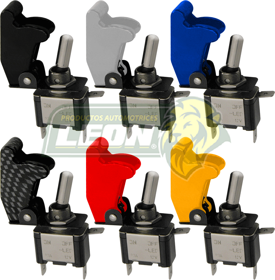 SWITCH DE 1 PASO CON PROTECTOR COLOR (60050, 60048)
