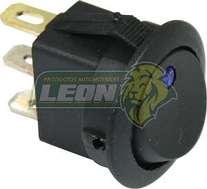 SWITCH TECLA REDONDO C/LUZ LED AZUL