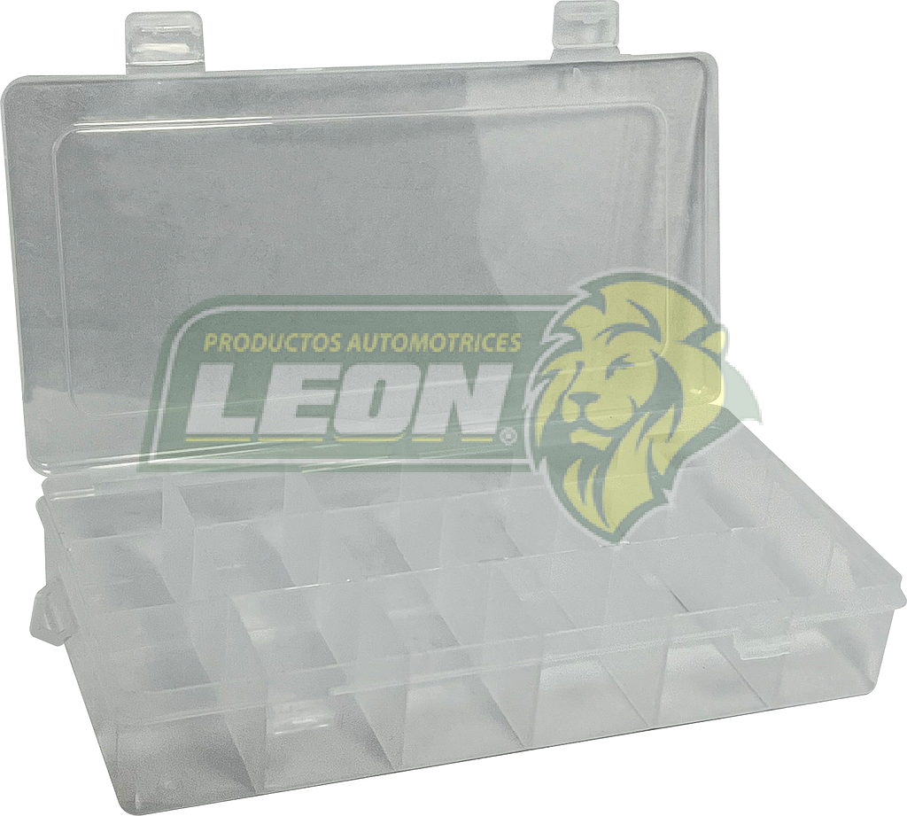 ESTUCHE DE PLASTICO 12x23x4.3 cm (CON 18 ESPACIOS)