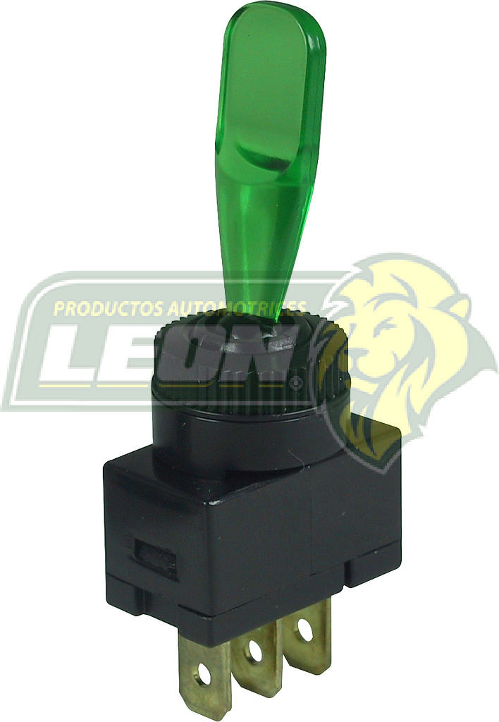 SWITCH UN PASO PALANCA C/LUZ VERDE = 60018