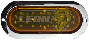 PLAFON OVALADO 24 LEDS 4 FUNCIONES AMBAR