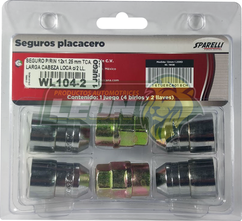 SEGUROS TUERCA LOCA RIN 12x1.25 mm (190B, 16TUERCA018CH)