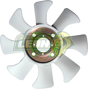 VENTILADOR PLASTICO FORD PK-UP, RANGER 2.9L. 6 Cil. 86-02 HO774A 8 ASPAS 8 HOYOS CENTRO DE METAL ØI: 6.7 cm, ØE: 39.7 cm