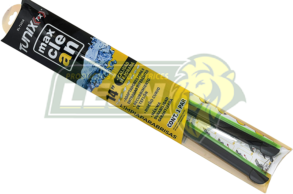 PLUMAS LIMPIAPARABRISAS MAXCLEAN 14" BEAM BLADE CURVO C/ADAPTADORES UNIVERSALES TUNIX
